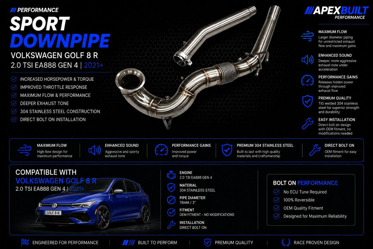 Hawk Golf 8R Catless Downpipe