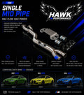Hawk S58  M3&M4 G8x Mid-Pipe